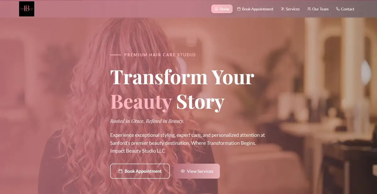 Impact Beauty Studio — Hair Salon Website Design Sanford FL