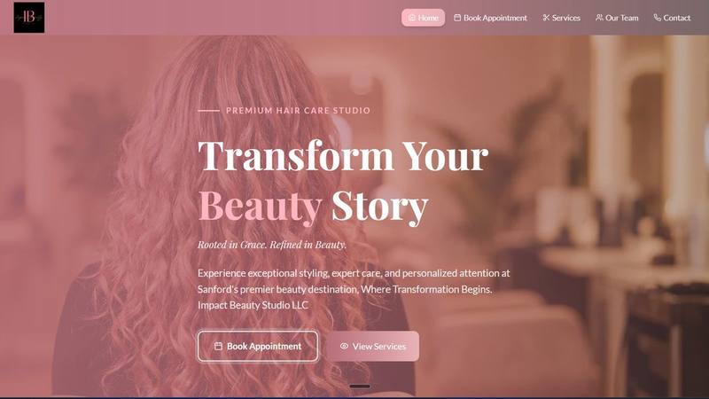 Impact Beauty Studio LLC — Hair Salon Website Design Sanford FL