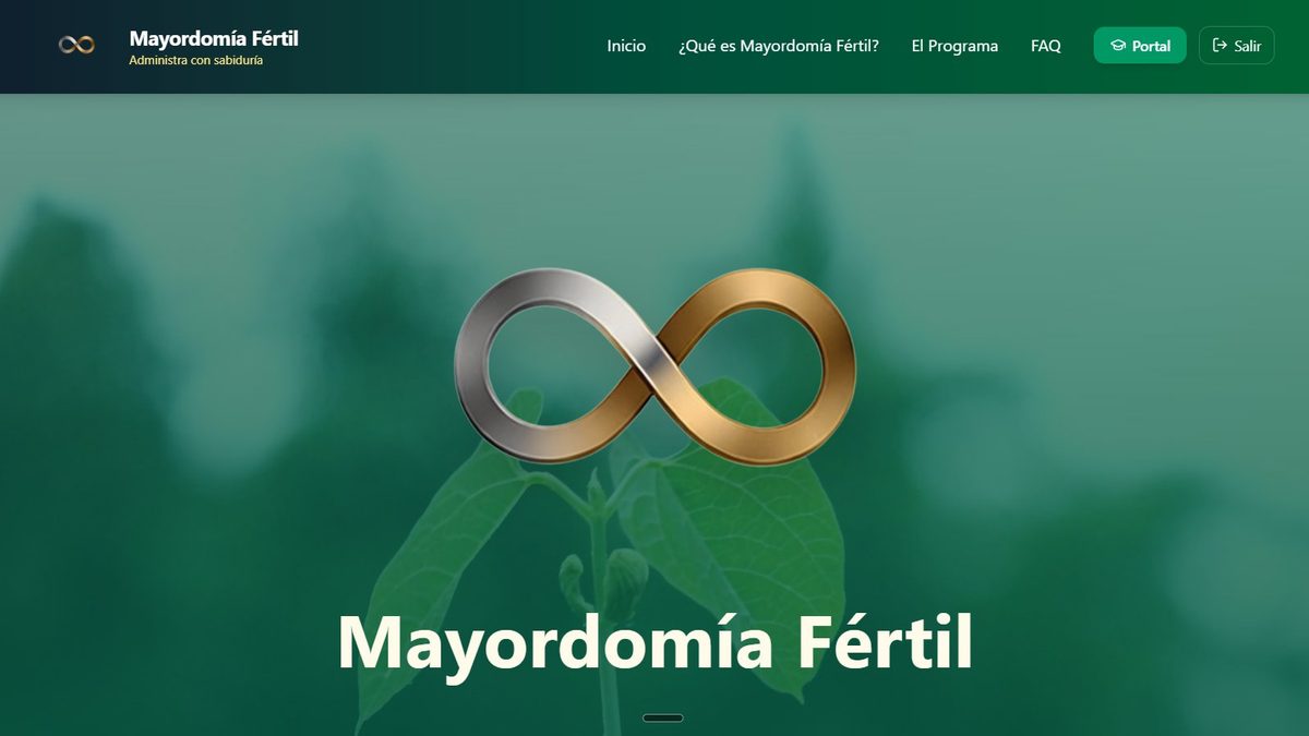 Mayordomia Fertil — Faith-Based Financial Program Website Design
