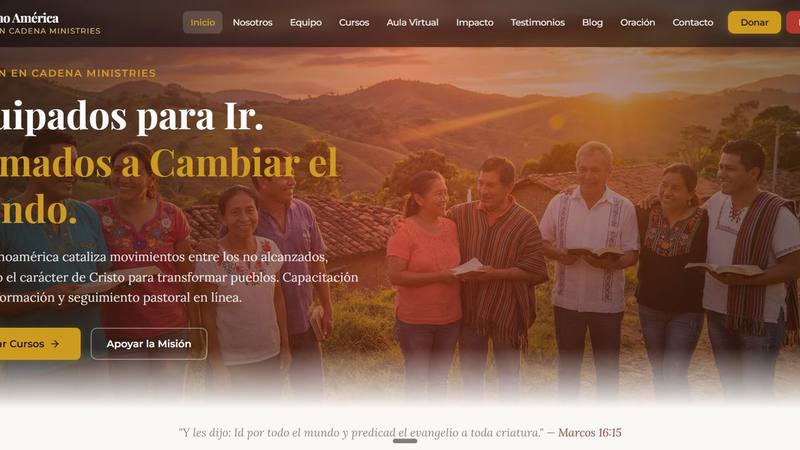 RCM Latino America — Nonprofit Ministry Website Design