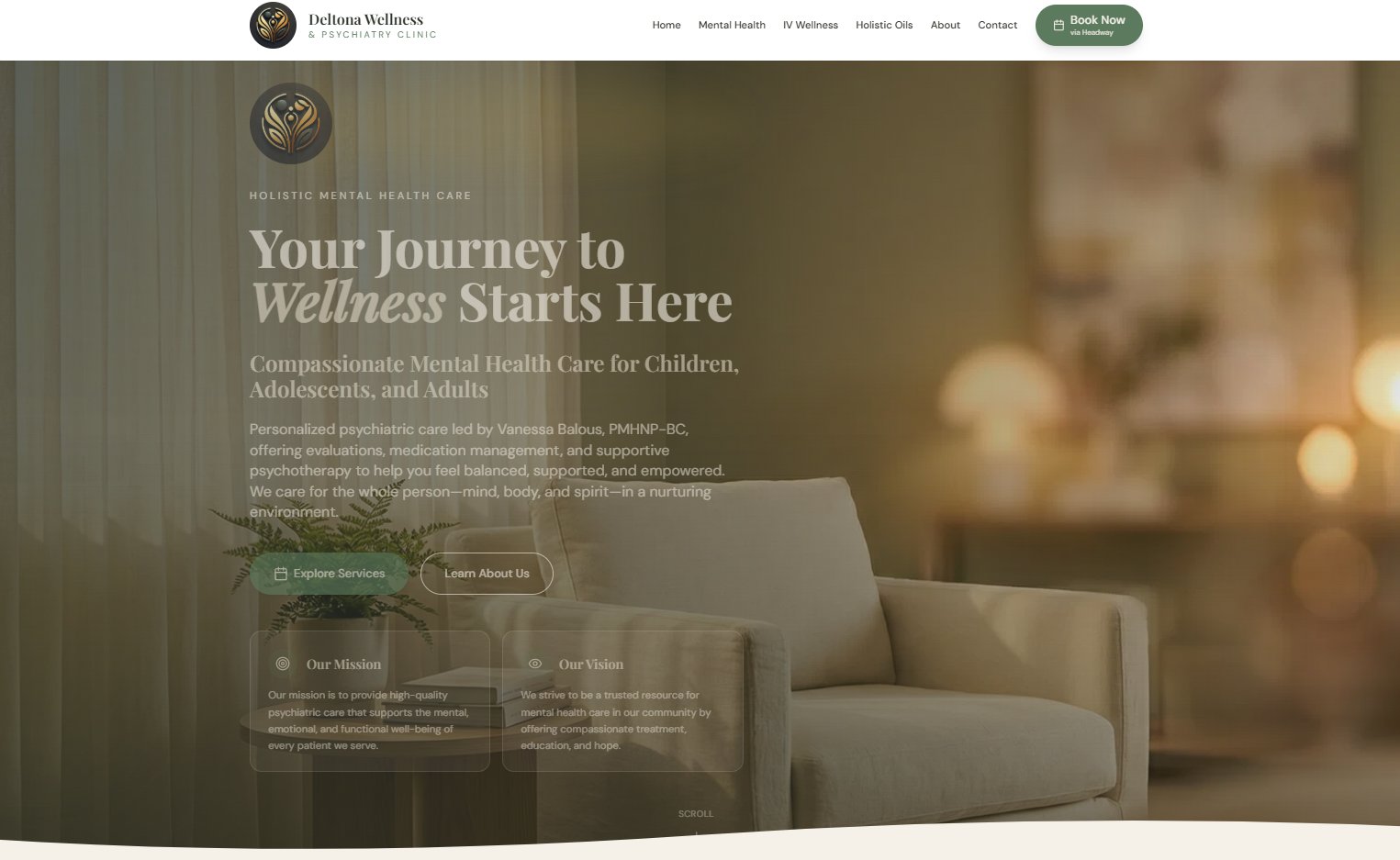 Deltona Wellness and Psychiatry Clinic - Client Website Built by Finesse Media